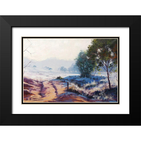 Oberon Winter Black Modern Wood Framed Art Print with Double Matting by Gercken, Graham
