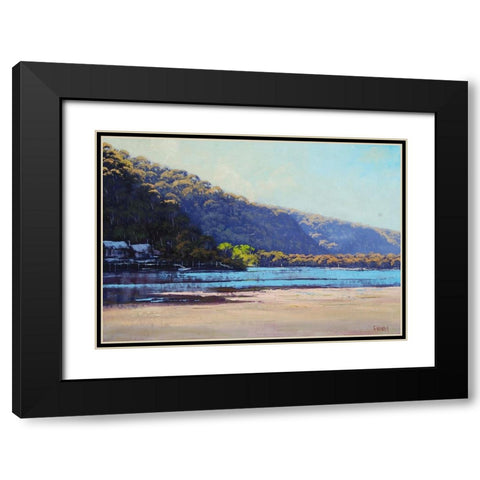 Patongs Creek Australia Black Modern Wood Framed Art Print with Double Matting by Gercken, Graham
