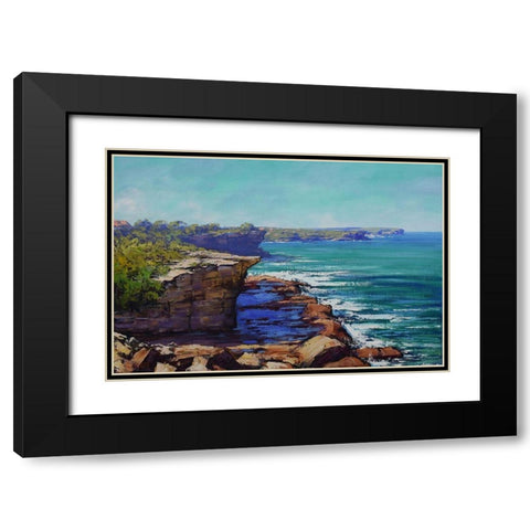 Sydney Harbour II Black Modern Wood Framed Art Print with Double Matting by Gercken, Graham