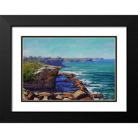 Sydney Harbour II Black Modern Wood Framed Art Print with Double Matting by Gercken, Graham