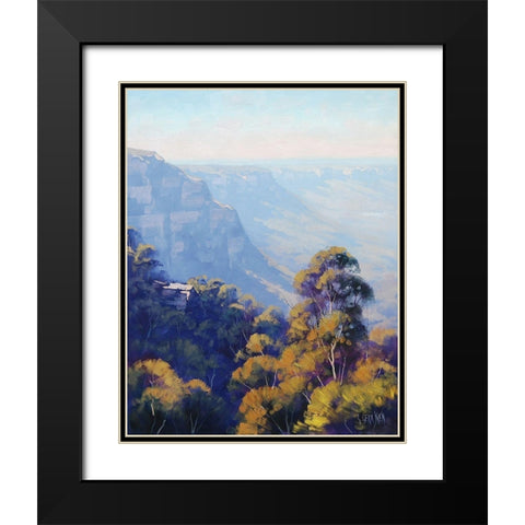 The Jamison Valley Black Modern Wood Framed Art Print with Double Matting by Gercken, Graham
