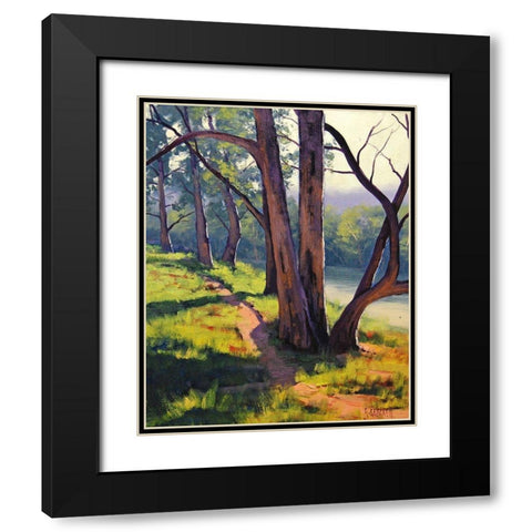 Coxs River Trees Black Modern Wood Framed Art Print with Double Matting by Gercken, Graham