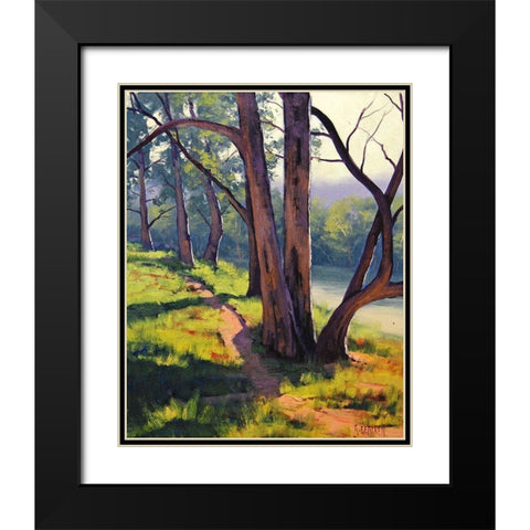 Coxs River Trees Black Modern Wood Framed Art Print with Double Matting by Gercken, Graham