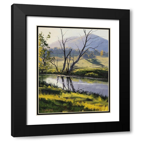 Fish River Reflections Black Modern Wood Framed Art Print with Double Matting by Gercken, Graham