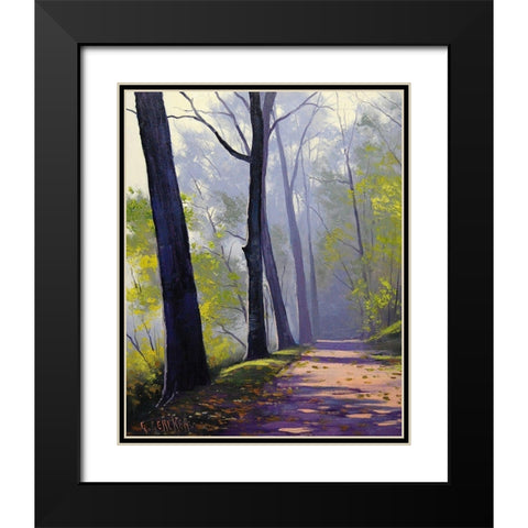 Forest Trail Black Modern Wood Framed Art Print with Double Matting by Gercken, Graham