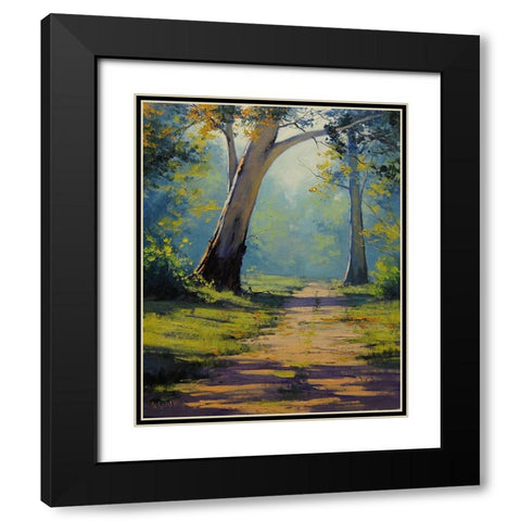 Forest Gum Trees Black Modern Wood Framed Art Print with Double Matting by Gercken, Graham
