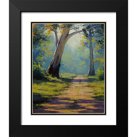 Forest Gum Trees Black Modern Wood Framed Art Print with Double Matting by Gercken, Graham