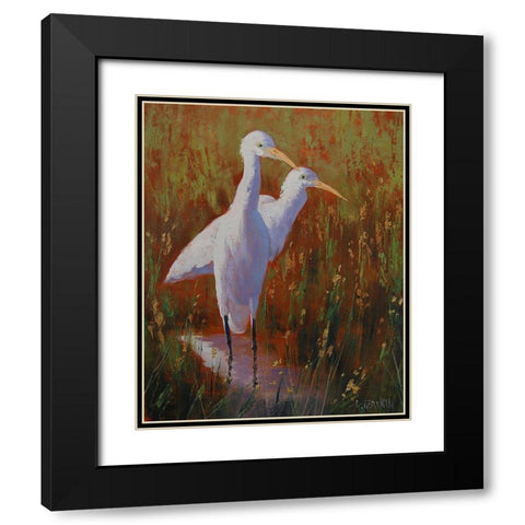 Herod Bird Prints Black Modern Wood Framed Art Print with Double Matting by Gercken, Graham