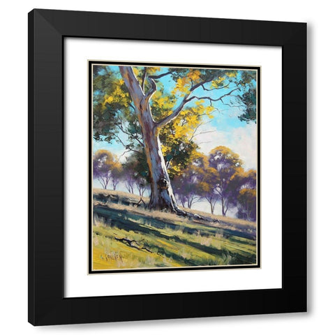 Hillside Gum Black Modern Wood Framed Art Print with Double Matting by Gercken, Graham