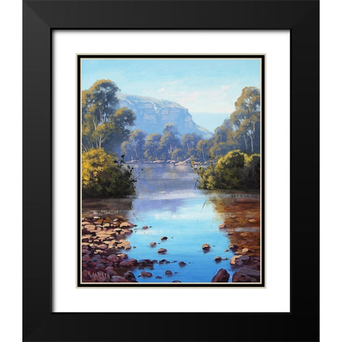 Megalong Creek Black Modern Wood Framed Art Print with Double Matting by Gercken, Graham