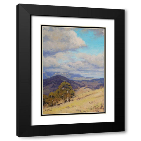 Megalong Valley Black Modern Wood Framed Art Print with Double Matting by Gercken, Graham