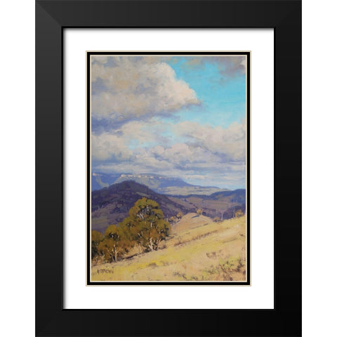 Megalong Valley Black Modern Wood Framed Art Print with Double Matting by Gercken, Graham