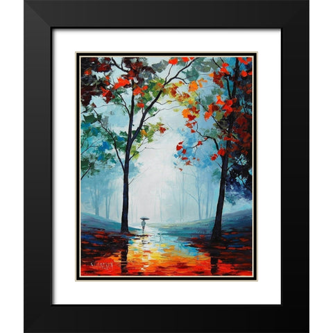 MÃ­sty Fall Colours Black Modern Wood Framed Art Print with Double Matting by Gercken, Graham