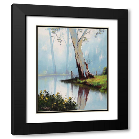 River Black Modern Wood Framed Art Print with Double Matting by Gercken, Graham