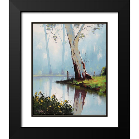 River Black Modern Wood Framed Art Print with Double Matting by Gercken, Graham
