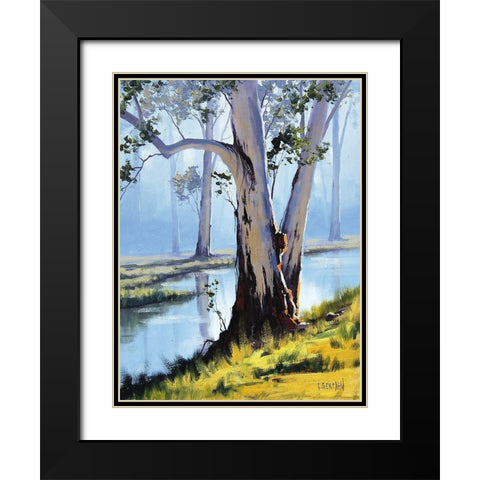 River Gum Black Modern Wood Framed Art Print with Double Matting by Gercken, Graham