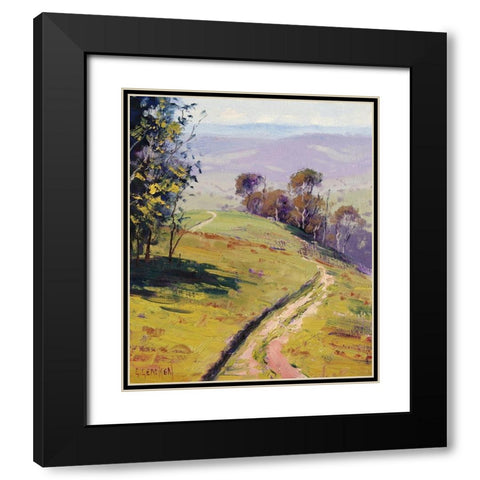 Track Across The Hills Kanimbla Black Modern Wood Framed Art Print with Double Matting by Gercken, Graham