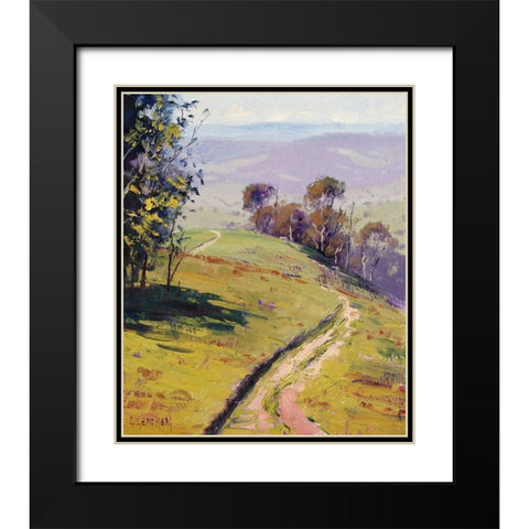 Track Across The Hills Kanimbla Black Modern Wood Framed Art Print with Double Matting by Gercken, Graham