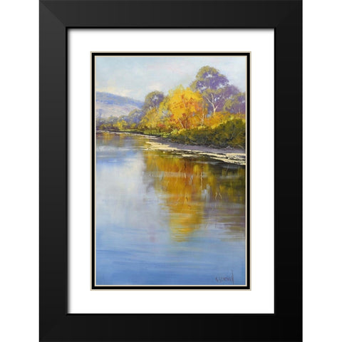 Tumut River Black Modern Wood Framed Art Print with Double Matting by Gercken, Graham