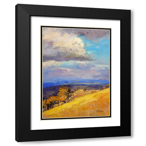 Valley Clouds Kinimbla Black Modern Wood Framed Art Print with Double Matting by Gercken, Graham