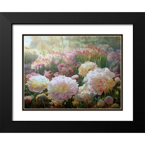 Afternoon in the Garden Black Modern Wood Framed Art Print with Double Matting by Kopania, Zbigniew