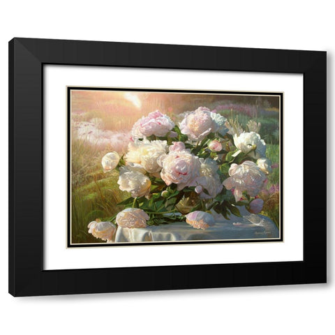 Bouquet in the Garden Black Modern Wood Framed Art Print with Double Matting by Kopania, Zbigniew