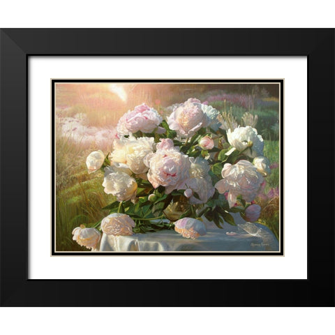 Bouquet in the Garden Black Modern Wood Framed Art Print with Double Matting by Kopania, Zbigniew
