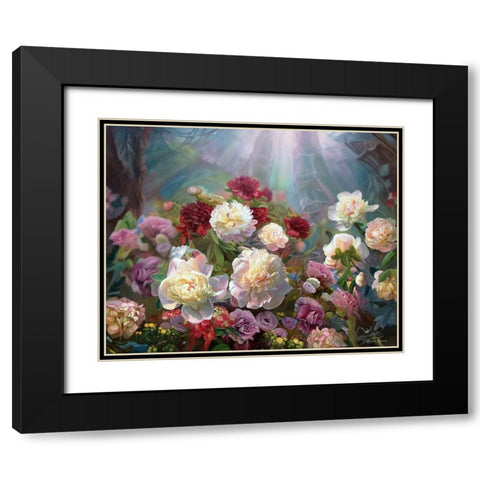 Mysterious Garden Black Modern Wood Framed Art Print with Double Matting by Kopania, Zbigniew