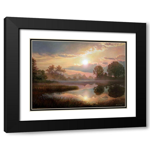 A Warm Evening Black Modern Wood Framed Art Print with Double Matting by Kopania, Zbigniew