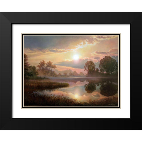A Warm Evening Black Modern Wood Framed Art Print with Double Matting by Kopania, Zbigniew