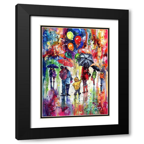 First Snow at Happy Day Black Modern Wood Framed Art Print with Double Matting by Kovacs, Anna Brigite