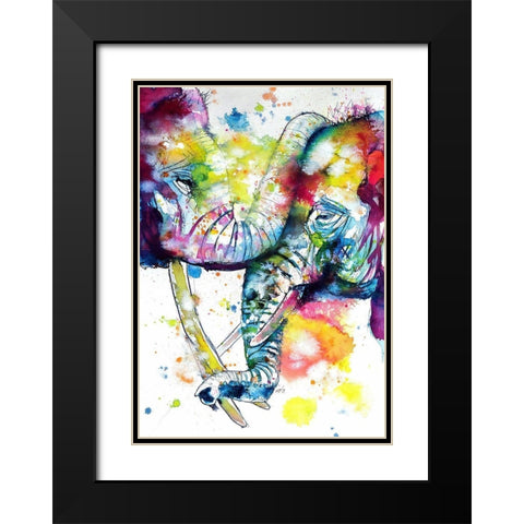Loving Touch Black Modern Wood Framed Art Print with Double Matting by Kovacs, Anna Brigite