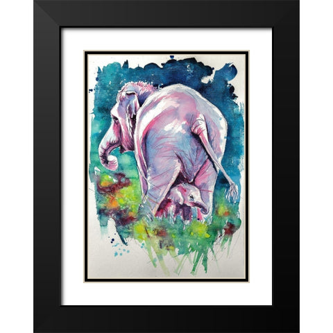 Play With Mommy Black Modern Wood Framed Art Print with Double Matting by Kovacs, Anna Brigite