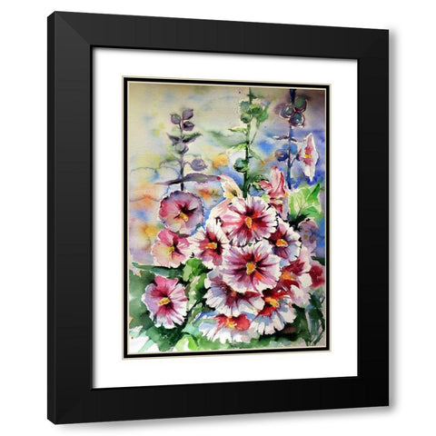 Mallow Black Modern Wood Framed Art Print with Double Matting by Kovacs, Anna Brigite