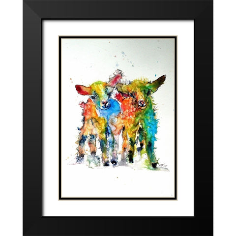 Goat Black Modern Wood Framed Art Print with Double Matting by Kovacs, Anna Brigite
