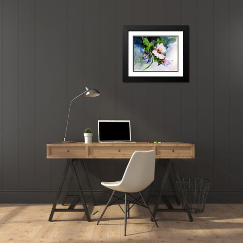 Mallow Black Modern Wood Framed Art Print with Double Matting by Kovacs, Anna Brigite