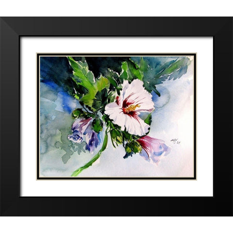 Mallow Black Modern Wood Framed Art Print with Double Matting by Kovacs, Anna Brigite