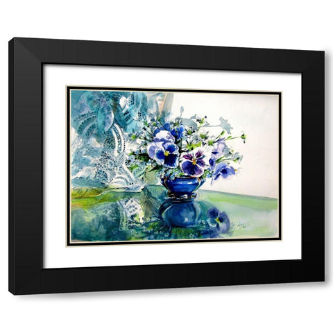 Still Life Black Modern Wood Framed Art Print with Double Matting by Kovacs, Anna Brigite