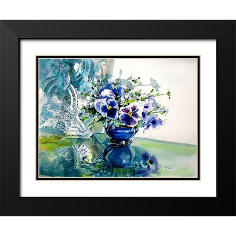 Still Life Black Modern Wood Framed Art Print with Double Matting by Kovacs, Anna Brigite