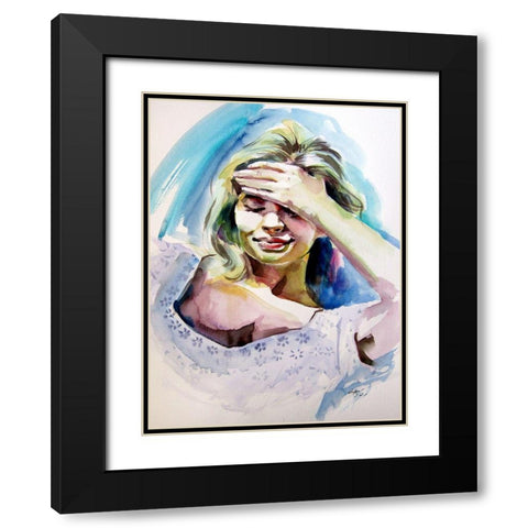 Summer Feeling Black Modern Wood Framed Art Print with Double Matting by Kovacs, Anna Brigite