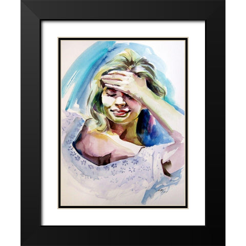 Summer Feeling Black Modern Wood Framed Art Print with Double Matting by Kovacs, Anna Brigite