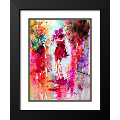 Magic in the City Black Modern Wood Framed Art Print with Double Matting by Kovacs, Anna Brigite