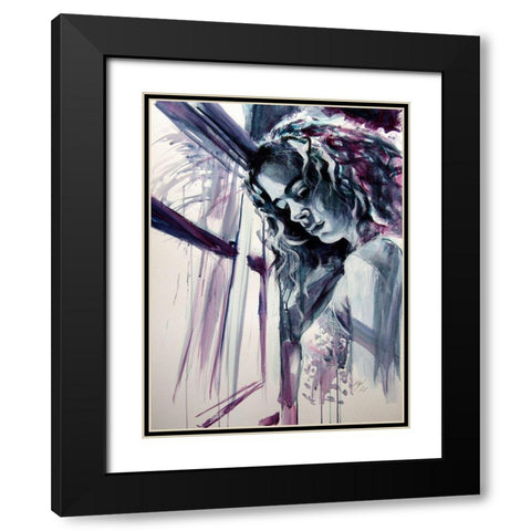 Expectation Black Modern Wood Framed Art Print with Double Matting by Kovacs, Anna Brigite
