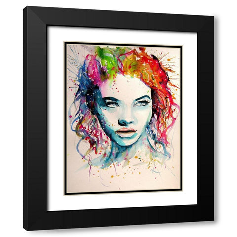 Charming Girl X Black Modern Wood Framed Art Print with Double Matting by Kovacs, Anna Brigite