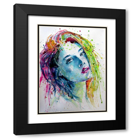 Charming Girl XIII Black Modern Wood Framed Art Print with Double Matting by Kovacs, Anna Brigite