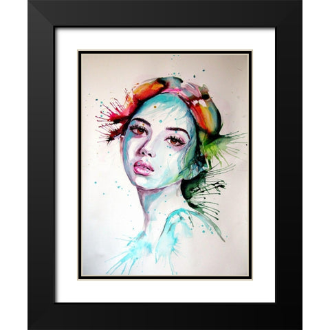 Charming Girl XIV Black Modern Wood Framed Art Print with Double Matting by Kovacs, Anna Brigite