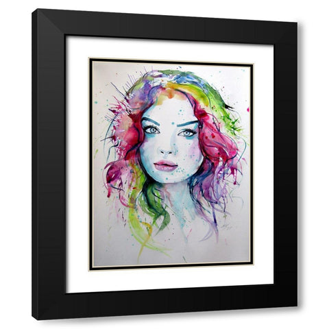 Charming Girl XVI Black Modern Wood Framed Art Print with Double Matting by Kovacs, Anna Brigite