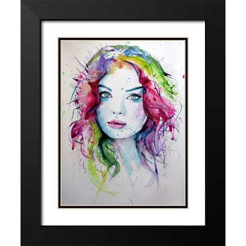 Charming Girl XVI Black Modern Wood Framed Art Print with Double Matting by Kovacs, Anna Brigite