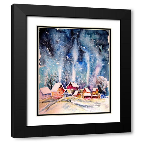 Frozen Village I Black Modern Wood Framed Art Print with Double Matting by Kovacs, Anna Brigite