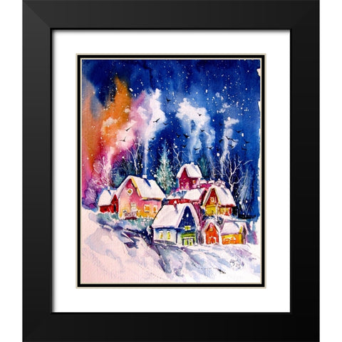 Frozen Village II Black Modern Wood Framed Art Print with Double Matting by Kovacs, Anna Brigite